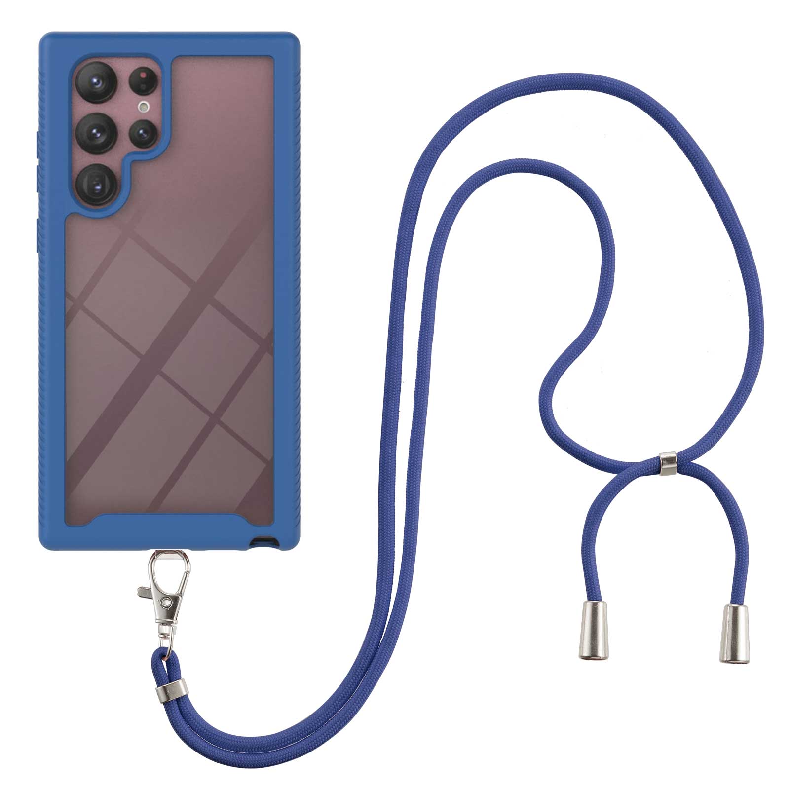 YB PC Series-4 for Samsung Galaxy S23 Ultra Phone Case PC TPU Drop-proof Phone Cover with Lanyard YB PC Series-4 for Samsung Galaxy S23 Ultra Phone Case PC TPU Drop-proof Phone Cover with Lanyard